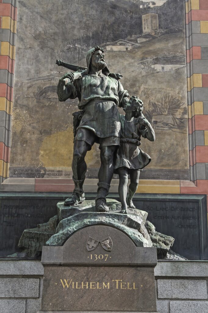 The William Tell monument in Douglas